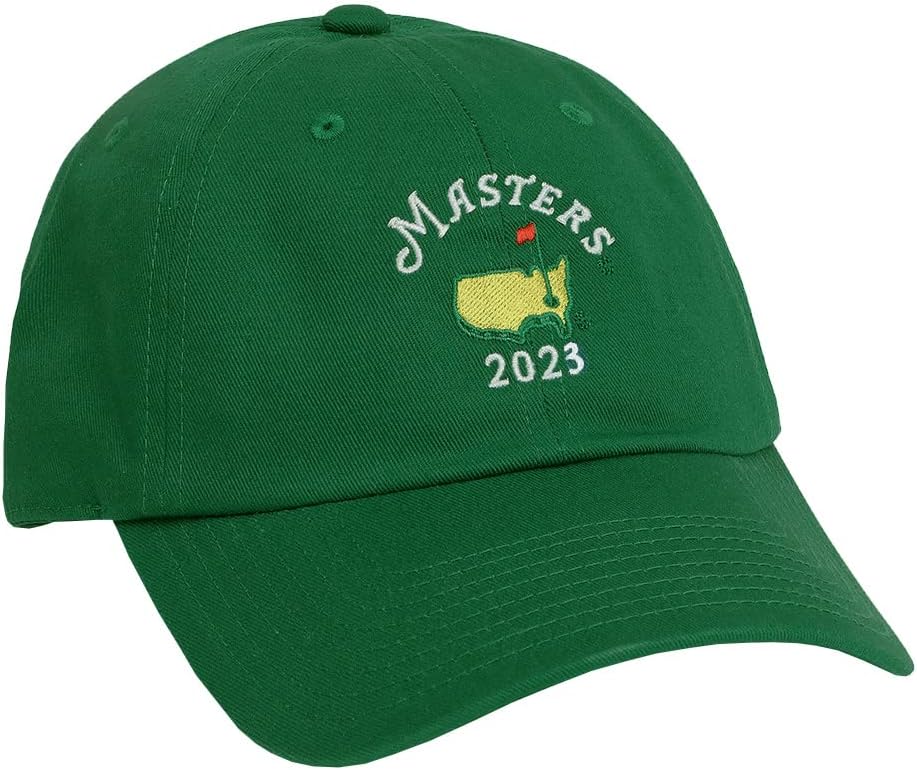 מאסטרים אותנטיים 2023 כובע גולף | נרכש בחנות הטורניר | ניתן להשיג בכחול, ירוק או לבן | כותנה
